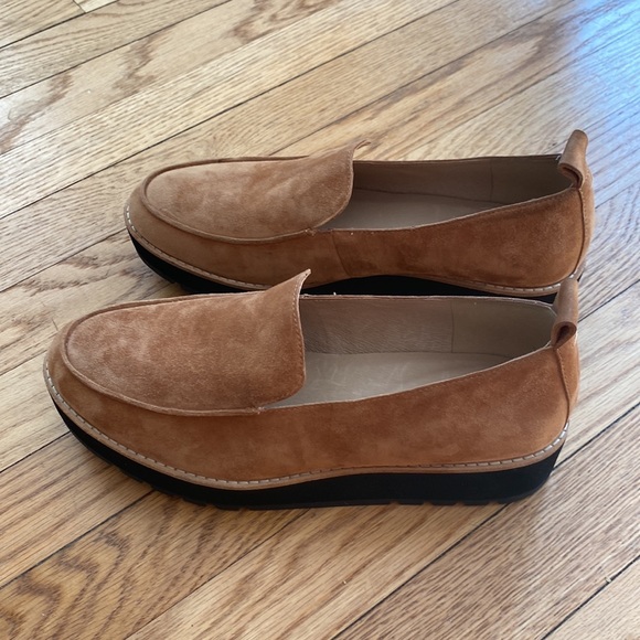 Eileen Fisher Suede Platform Loafers NWOT size 8.5 - Picture 2 of 5